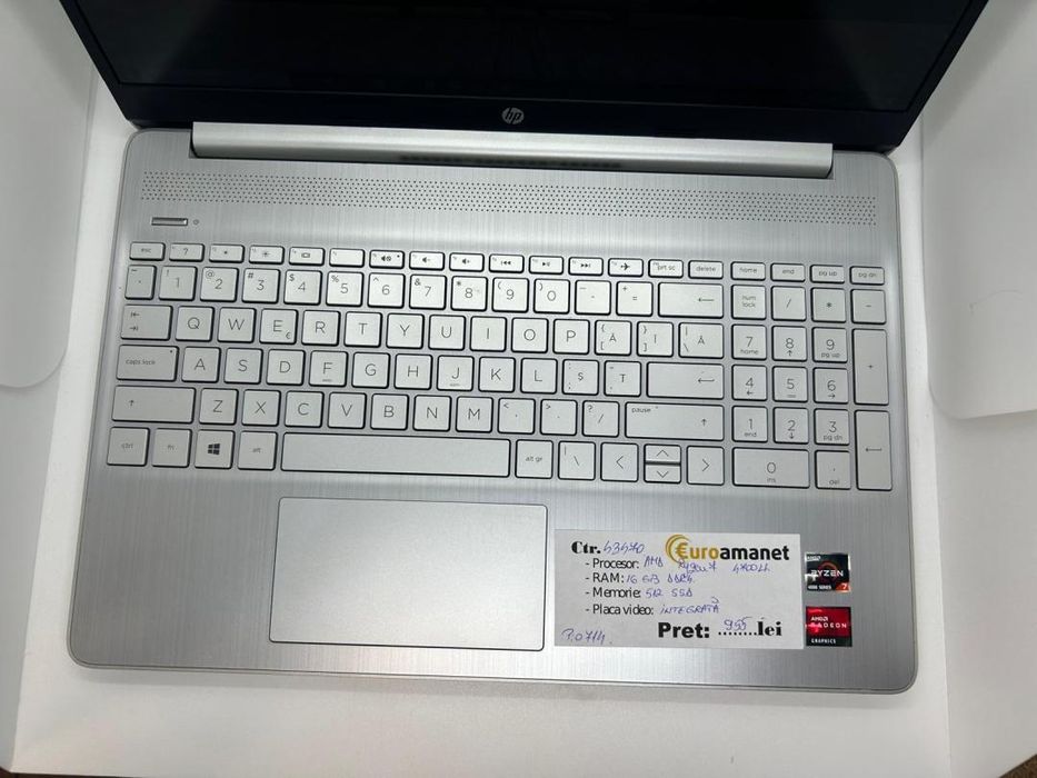 Laptop HP 15s-eq1035nq Ryzen 7 4700U, 15.6", Full HD, 16GB, 512GB -D-