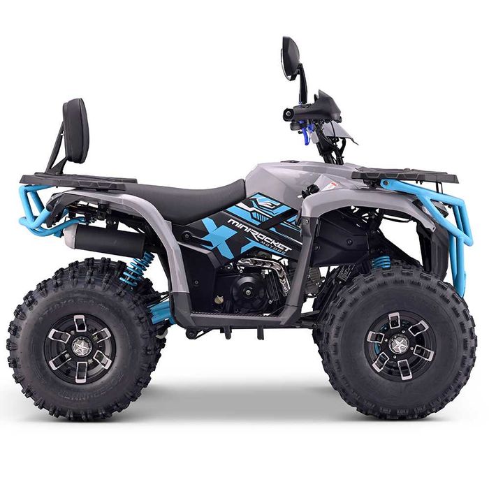 Atv 125cc MNR Troodon Deluxe 8" semi-automat 4T benzina gri/albastru