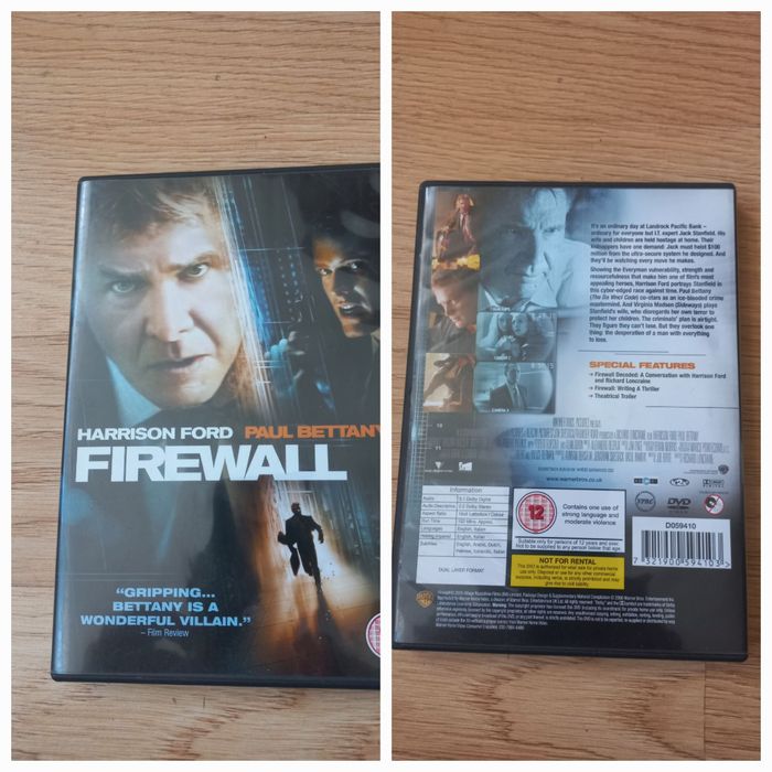 DVD-ul filmului "Firewall"cu Harrison Ford
Anul lansării: 2006.
Regizo