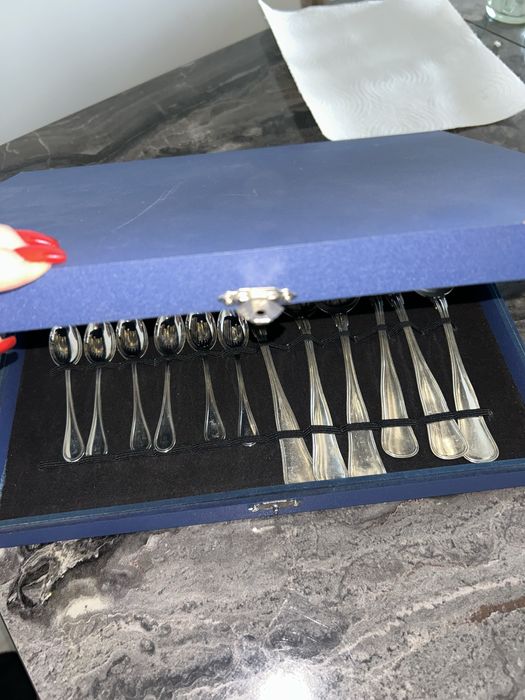 Tacamuri argint masiv 800, set 6 persoane