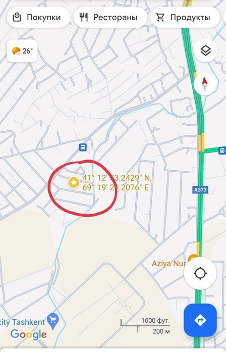 6 sotok yer Bektemir t. Fut sity orqasida