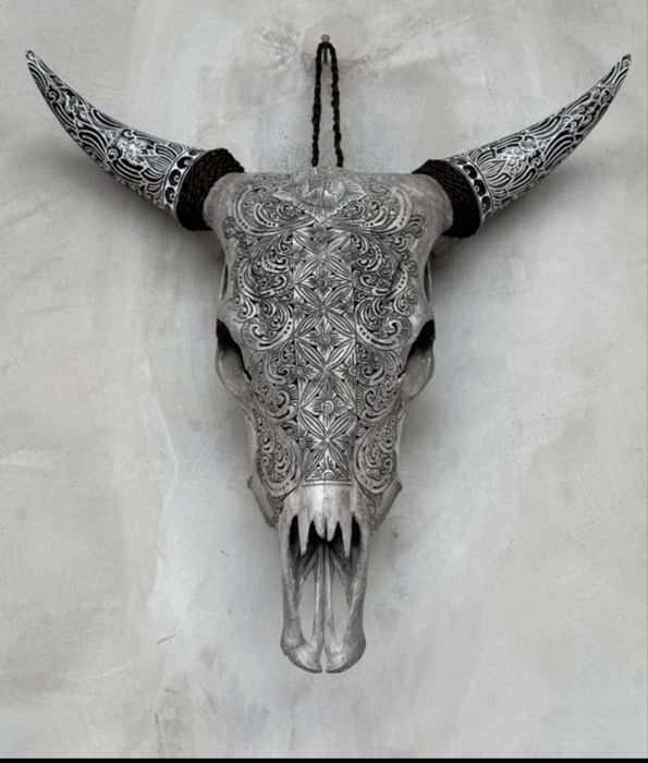 Vand craniu bivol sau vaca sculptate in Indonezia