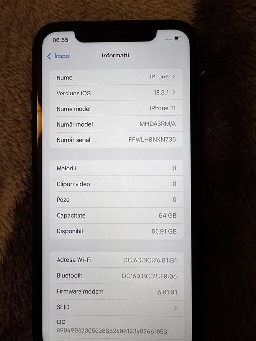 Vand Iphone 11 64gb, Negru