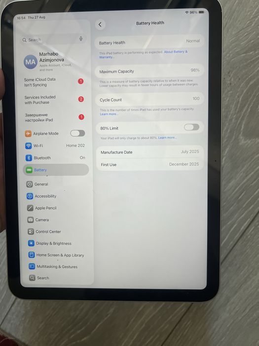 Ipad 11 A16 yangidek