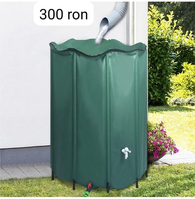 Rezervor de apă de ploaie pliabil cu cep, 1350 Litri