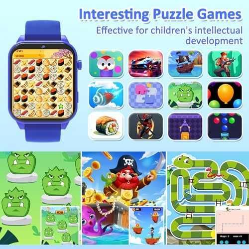 Нов Детски смарт часовник 1.83” тъч, игри, будилник, педометър, сън