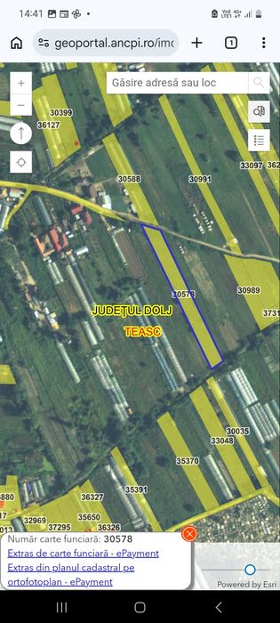 Teasc, jud.Dolj - 2777 mp intravilan, deschidere la 2 străzi