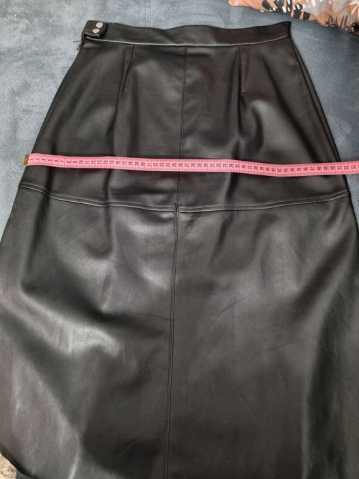 Fusta midi imitatie piele H&M