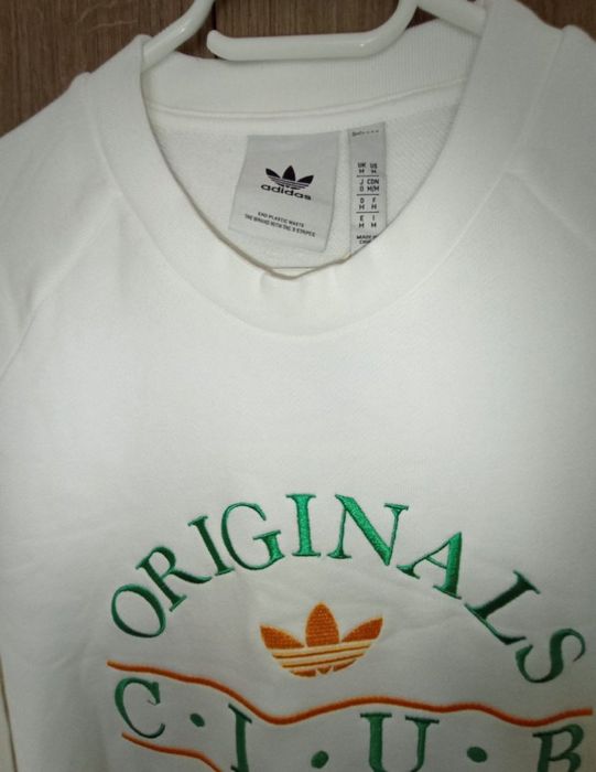 Bluza alba Adidas oversize