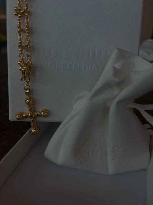 Gold cross necklace