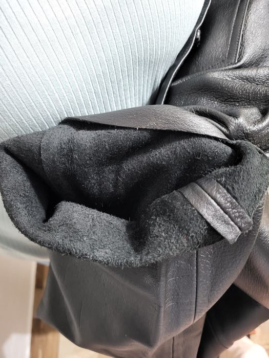 Pantaloni damă piele naturală Buongiorno, biker, mărime 42