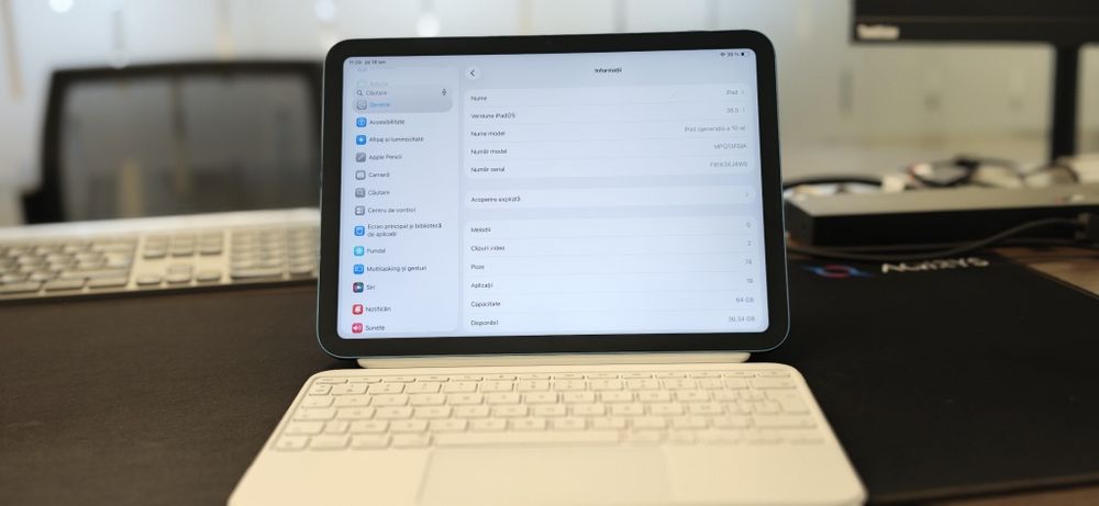 iPad 10 (Generația a 10-a) 64GB Blue + Apple Pencil USB-C + Tastatură Originală Apple