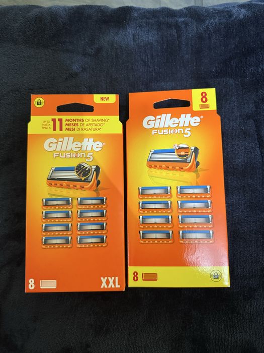 Rezerve lame Gillette Fusion 5 portocaliu noi sigilate originale 8