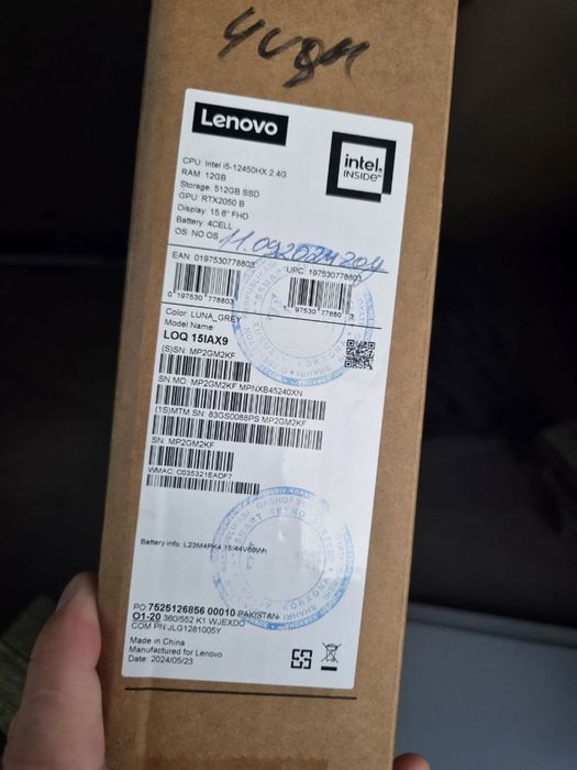 Lenovo LOQ noutbuk cori5 12 pokolenya Vid k 20/50