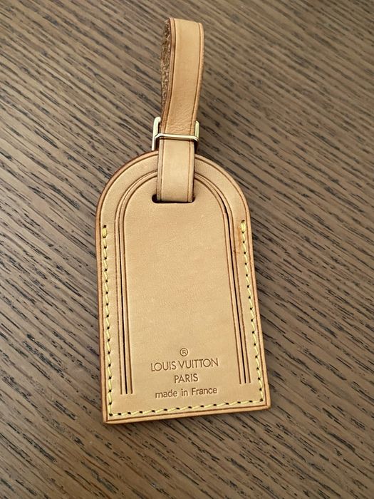 Оригинал LOUIS VUITTON кожаный Luggage Name Tag Tan Vachetta