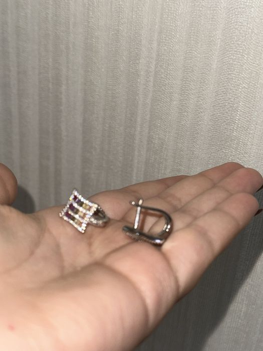 Сережки серебро 925