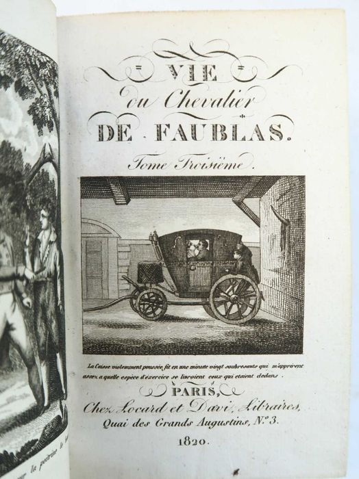 Jean-Baptiste Louvet de Couvray -La vie du Chevalier de Faublas - 1820