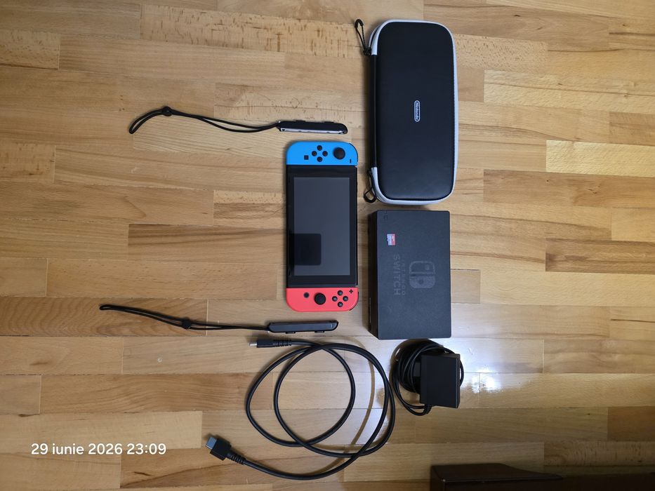 Consola Nintendo Switch +jocuri plătite+card de 256 de GB