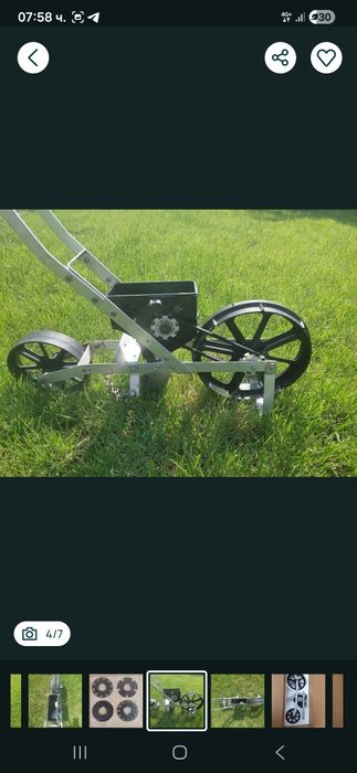 Ръчна едноредова сеялка