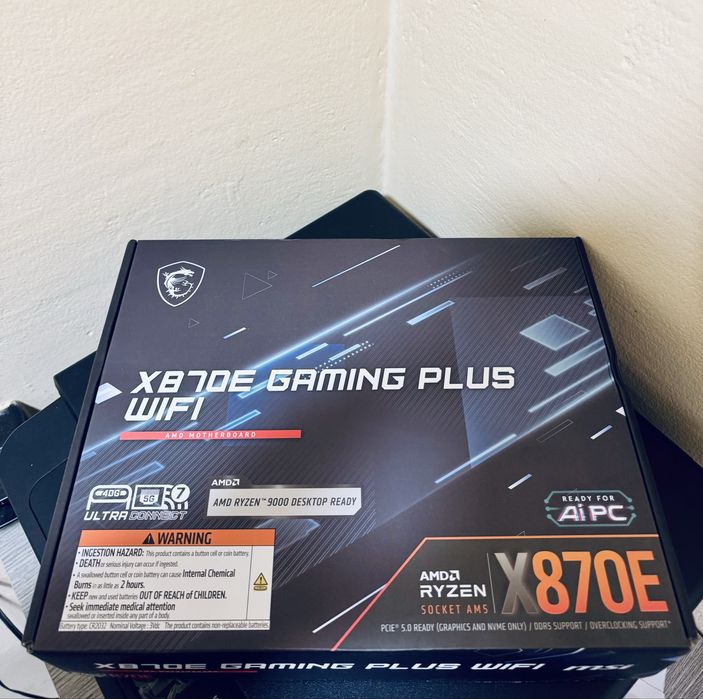 Чисто Нова! Дънна платка AMD Ryzen X870E Gaming Plus Wifi.