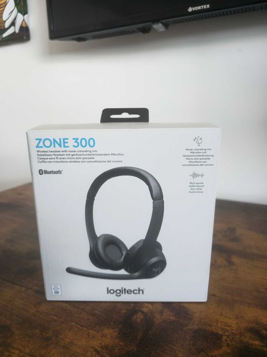 Căști wireless office Logitech Zone 300 (Bluetooth, ca noi, cu cutie)