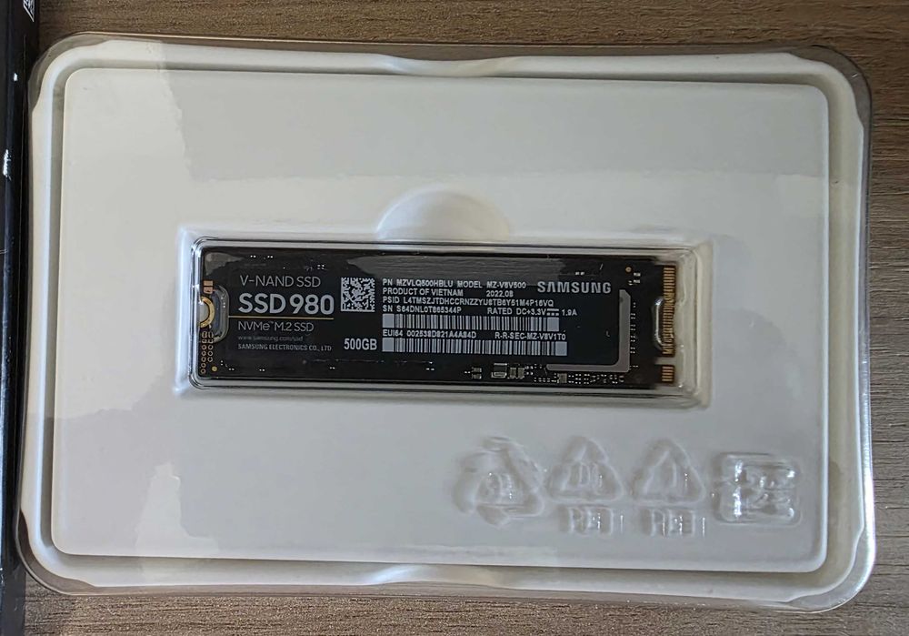SSD Samsung 980 500GB, NVMe, M.2 - MZ-V8V500BW