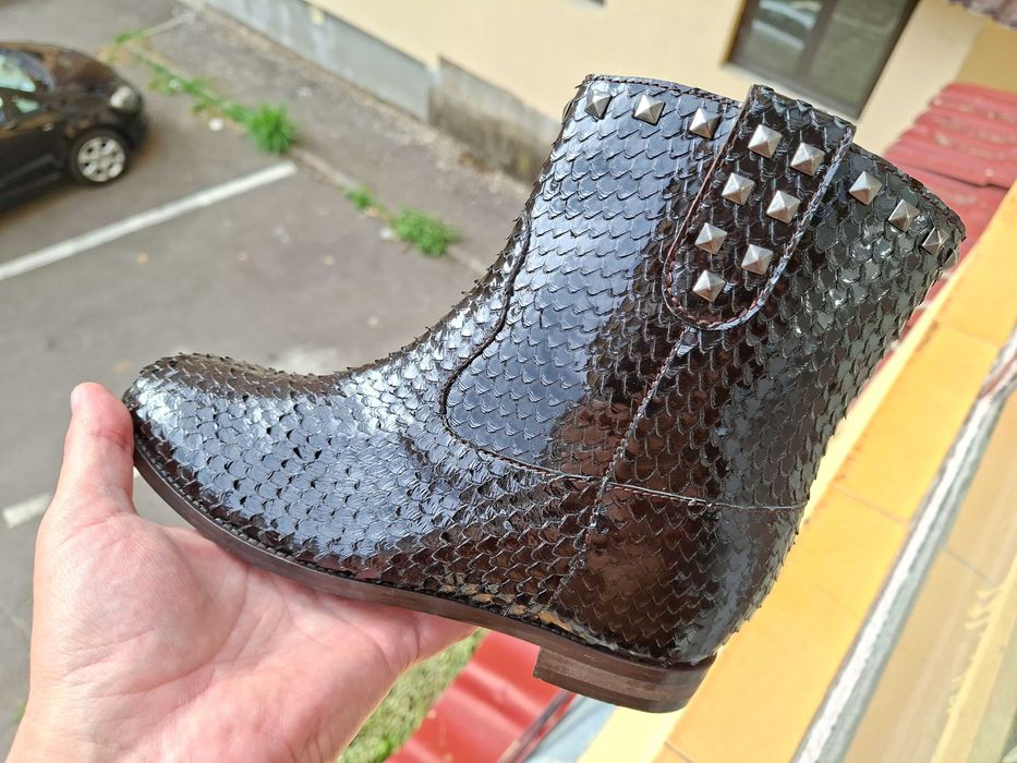 cizme ghete dama piele piton