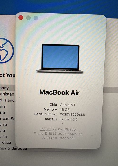 Macbook Air M1 16GB RAM