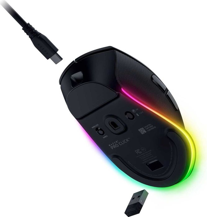 } Мышь Razer Pro Click V2, RGB, USB-A/WL/BT, чёрный