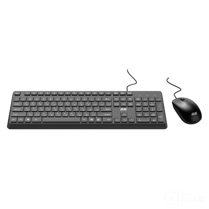 Проводной набор клавиатуры и мыши 2Е MK405 USB Black Low Profile