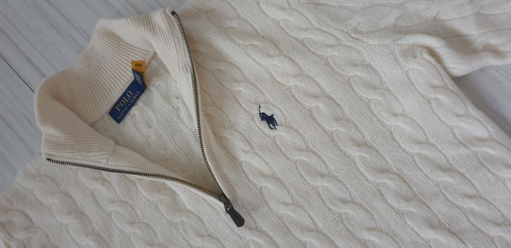 POLO Ralph Lauren Cable Wool / Cashmere Half Zip  M / L НОВО! ОРИГИНАЛ