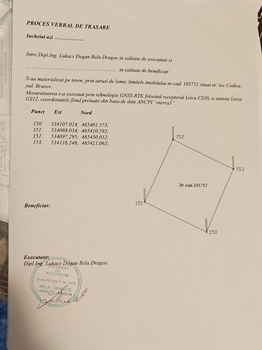 Teren intravilan de vanzare-452mp-Codlea,Str. Apollo nr.13