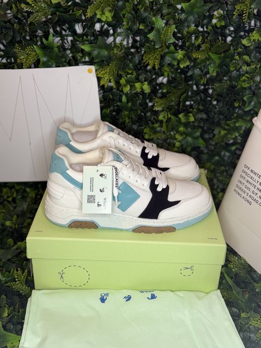 Adidasi OFF-WHITE Out Of Office Sneakers  Low Tops white blue special