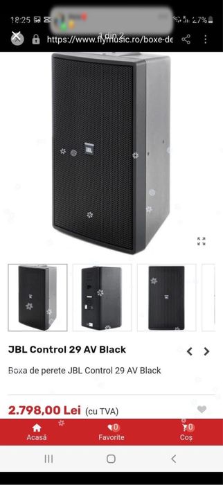 Boxa JBL CONTROL 29 AV Black