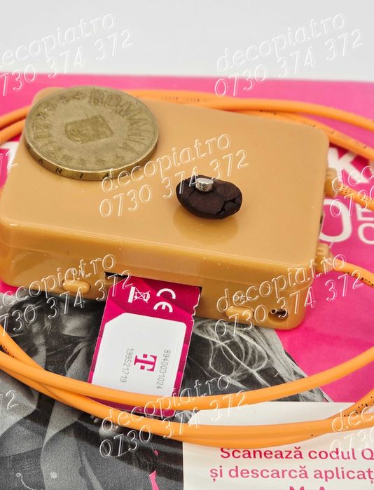 Cutiuta GSM cu colier si casti Microvibratii de copiat model nou 2026