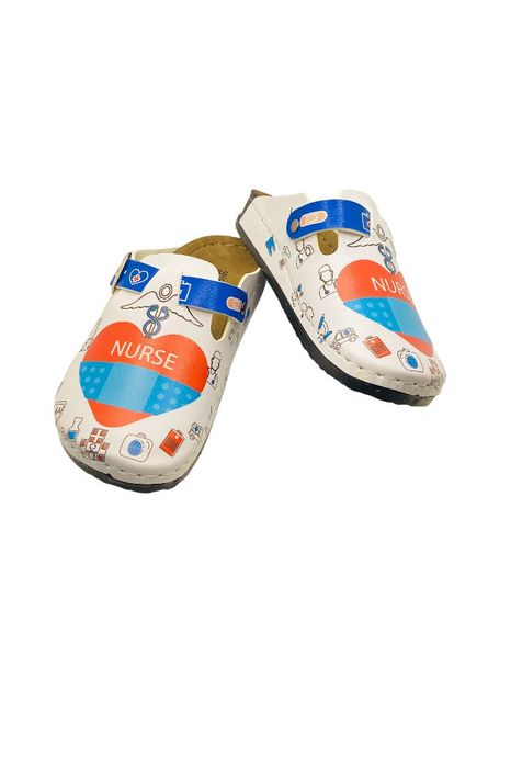 Saboti medicali dama, Tecos, sanitari, imprimeu medical, mărimi 36-40