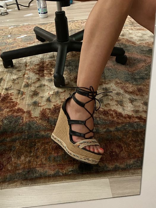 Сандали еспадрили с връзки privee ново