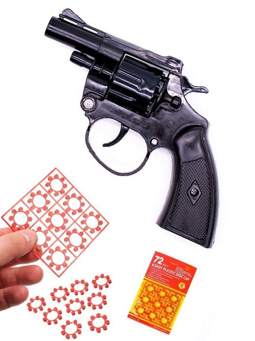 Железный пистолет с порохом револьвер - Доставка