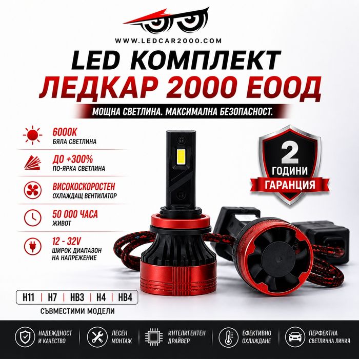 Лед Крушки TitaN 24  *CANBUS* H1 H4 H7 H11 HB3 HB4 +Подарък LED T10