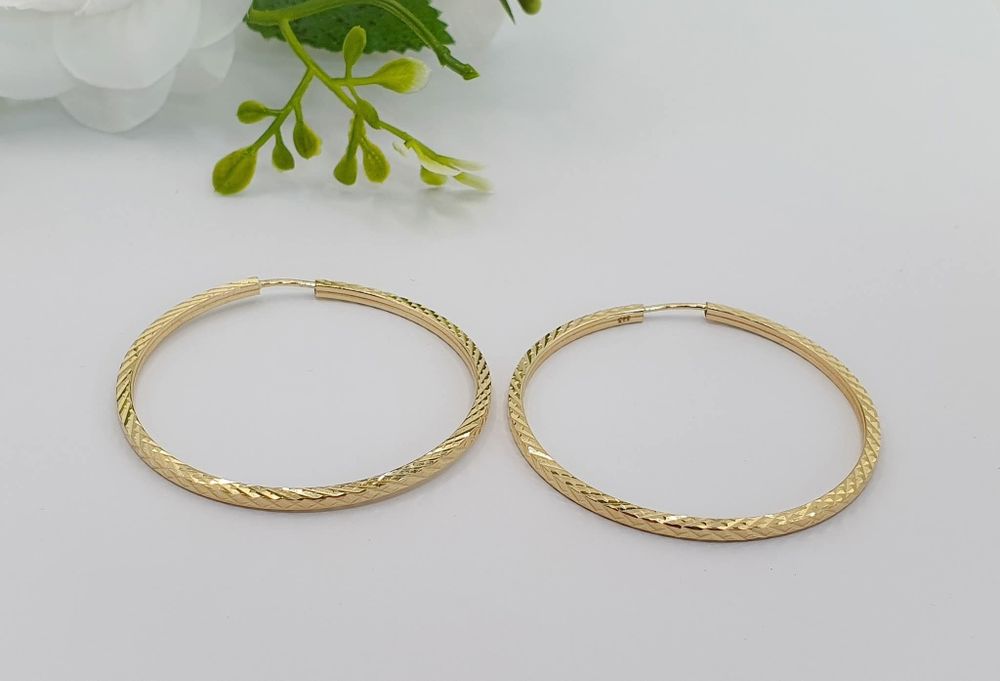 Cercei rotunzi din aur 14K – gramaj 4,59 gr