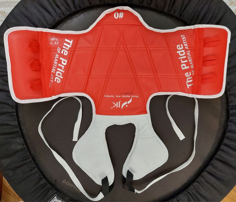 Set protectii taekwondo (casca + vesta protectie piept)