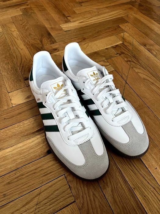кеды Adidas Samba OG White Green EU44 / US10 (новые)