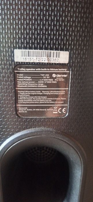 Bluetooth тонколона Denver