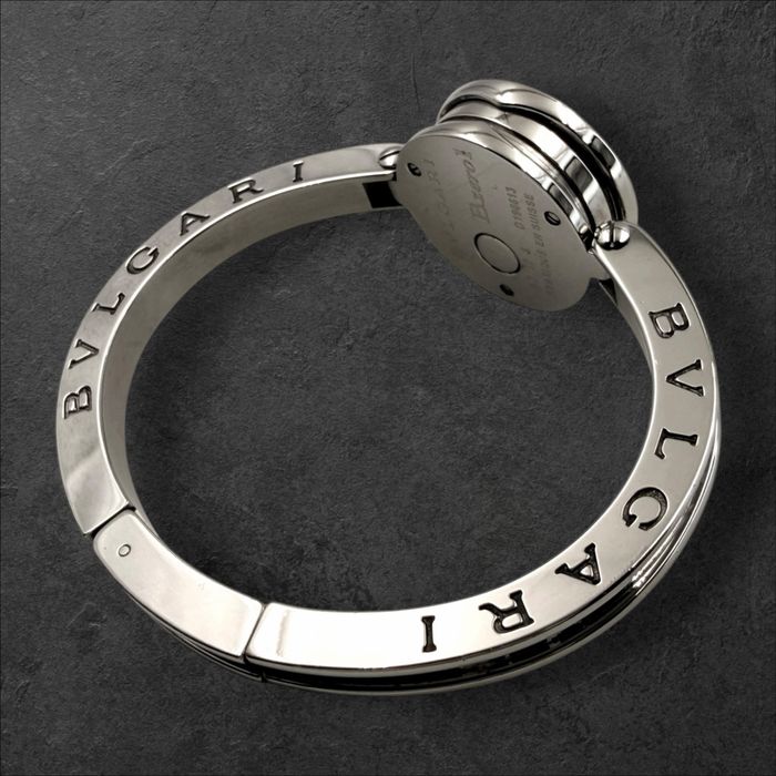 BVLGARI B.zero1 Black Dial Steel Bangle Watch Пълен Комплект