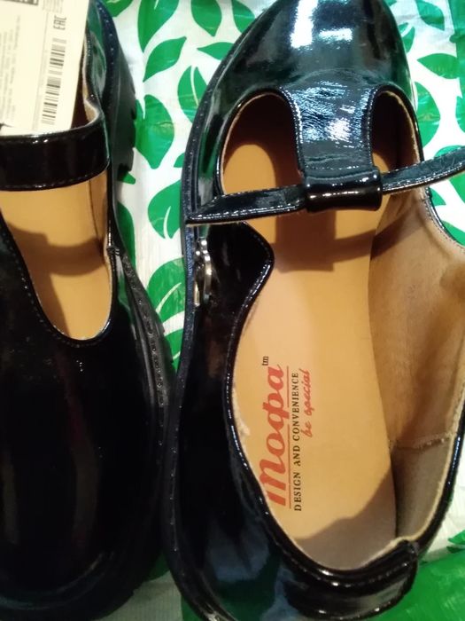 Туфли кожа натуральная,  39 размер женские. В стиле Мери Джейн.