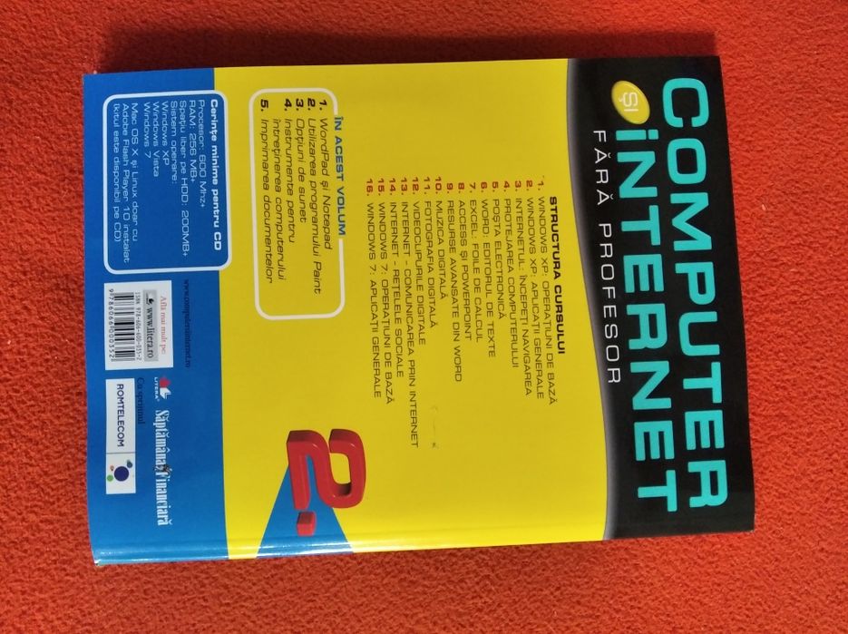 Computer și internet fara profesor,curs complet și CD Rom,curs gratuit
