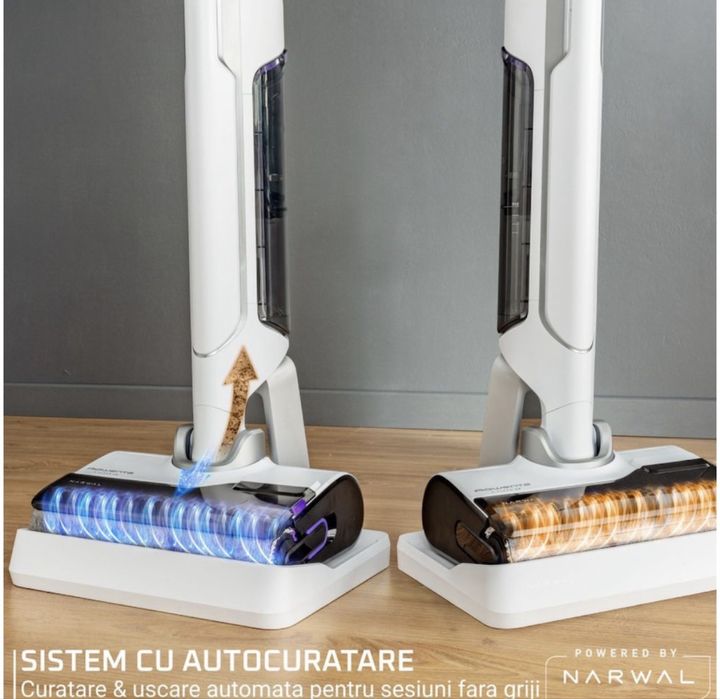 Aspirator vertical fara fir cu spalare Rowenta X-Clean 10 GZ7540WO