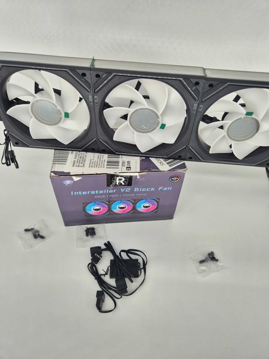 Set 3 Ventilatoare TZMRIT Interstellar V2 Reverse Black - Resigilat
