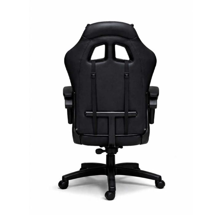 Геймърски стол с масажна функция и поставка за крака, Черен/Червен/син