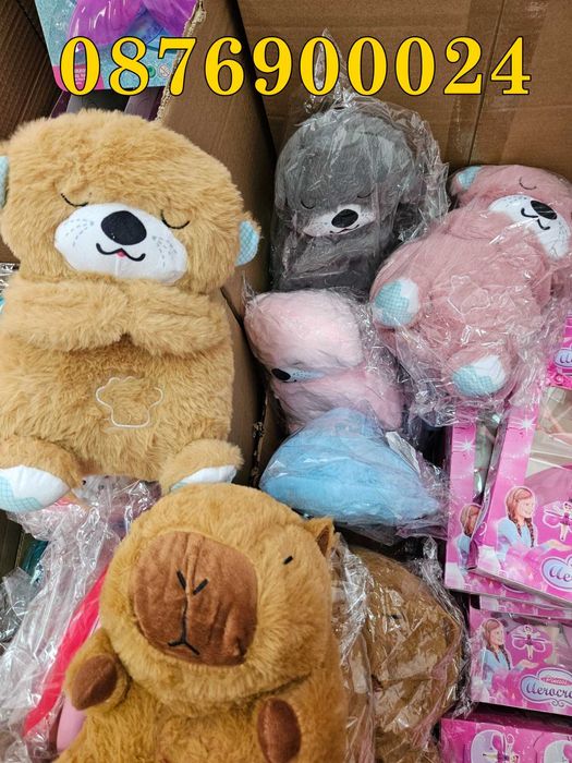 ПРОМО! Дишаща играчка Мече Капибара Дишащо мече Плюшена играчка за сън